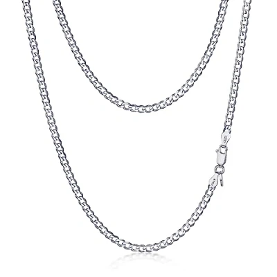 Imagen de Amberta Cadena Cubana para Hombre en Plata de Ley 925: Collar 2.8 mm 45 cm