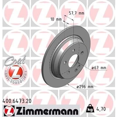 Imagen de Disco de freno ZIMMERMANN 400.6473.20