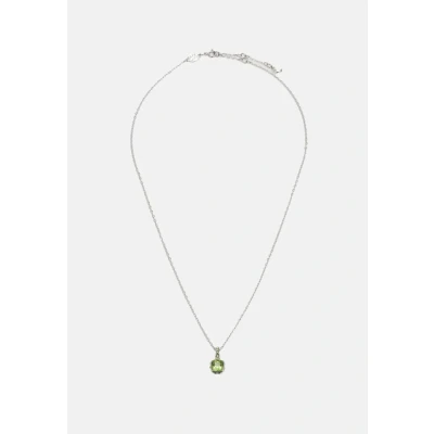 Imagen de Swarovski Colgante Birthstone, Talla cuadrada, Agosto, Verde, Baño de rodio