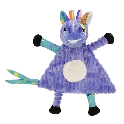 Imagen de Les Déglingos Peluche Baby Kiprokos Le Zebra Pana Ultra Suave Idea de Regalo Desde el Nacimiento 28 cm Morado