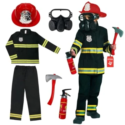 Imagen de Morph disfraz de bombero infantil infantil, talla M