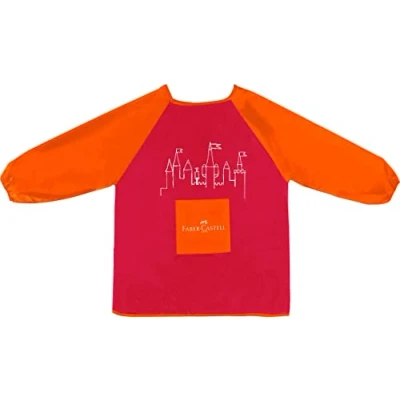Imagen de Faber Castell 201204 Delantal para colorear niños, rojo/naranja, talla única