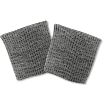 Imagen de USIT, Puños para Ropa de Lana, 8x9 cm, Ideal Reparar Chaquetas y Cazadoras, 1 Par, Gris Medio