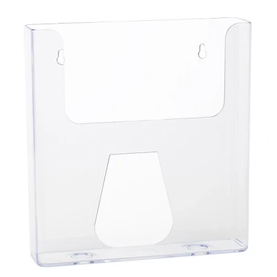 Imagen de Deflect o 76401 Soporte de pared para folletos (A4, 1 compartimento, vertical, recto), transparente
