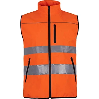 Imagen de Work Team Chaleco workshell de Alta Visibilidad, Cintas Reflectantes Diferentes tamaños. EN ISO 20471:2013 Hombre Naranja A.V. 3XL