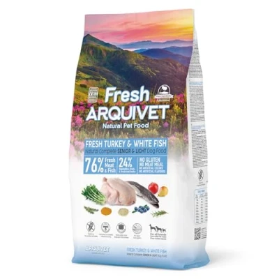 Imagen de Arquivet Fresh Senior Light Pavo &amp; Pescado Blanco 10Kg Pienso Semihúmedo