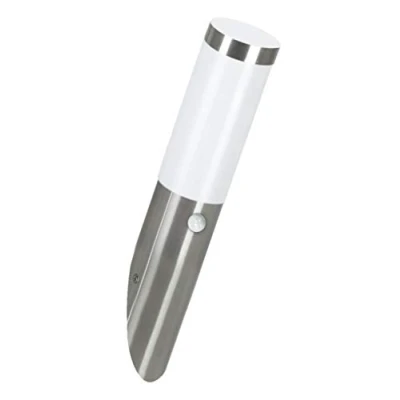 Imagen de Eglo lámpara led de pared exterior Helsinki, 1 foco incl detector movimiento, con sensor acero inoxidable y plástico, E27, IP44