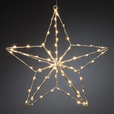 Imagen de Konstsmide Christmas Lámpara decorativa LED Estrella de plata 37x36 cm
