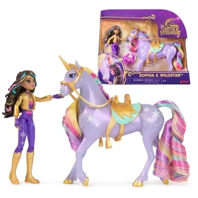 Imagen de UNICORN ACADEMY Pack Academia Unicornio: Muñeca Sophia + Unicornio Wildstar &#039;Estrella&#039; Accesorios 6066838 Muñecas para Niñas Juguetes Niña 4 años Regalo Unicornios
