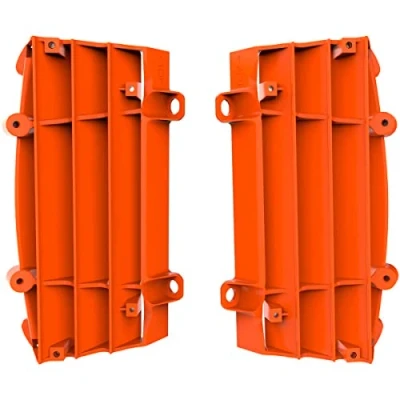 Imagen de POLISPORT 8466800005 Juego de protectores radiador fabricado en polipropileno resistente y duradero sin herrajes compatible con motocicletas GAS color rojo