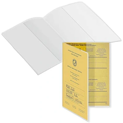 Imagen de mtb more energy® 3x Funda para Certificado international de vacunación (Formato 14.4 14.8x10.5 cm) plegable Cubierta pasaporte