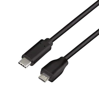 Imagen de Logilink Cable de conexión USB 2.0 tipo C a micro USB, para cargar dispositivos y sincronizar datos, color: negro, longitud del cable: 1 m