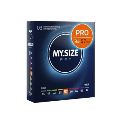 Imagen de Condones MY.SIZE PRO, talla 4, 57 mm, 3 piezas ajuste perfecto y adecuada para todos