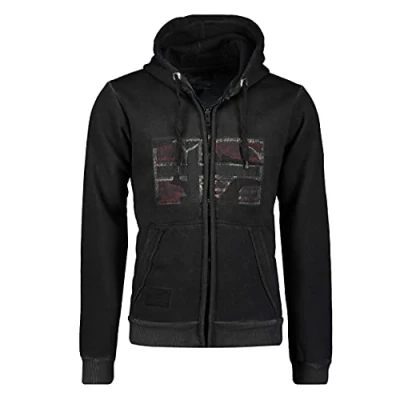Imagen de GEO NORWAY GOTZ Men Sudadera con Cremallera para Hombre Hoodie De Algodón Capucha Manga Larga Sport Casual Regulier Negro M