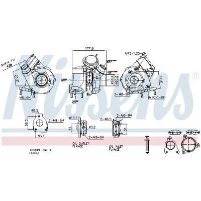 Imagen de NISSENS 93627 Turbocompresor de gases escape neumático sin colector admisión RENAULT: ESPACE 4, MEGANE 2