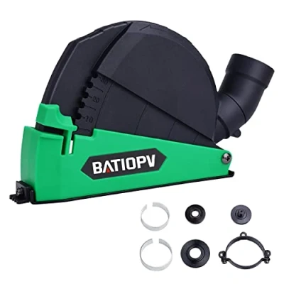Imagen de BATIOPV Guía de corte con racor aspiración para cortar 115/125 mm (para amoladora caperuza cierre rápido Ø disco 125 mm)