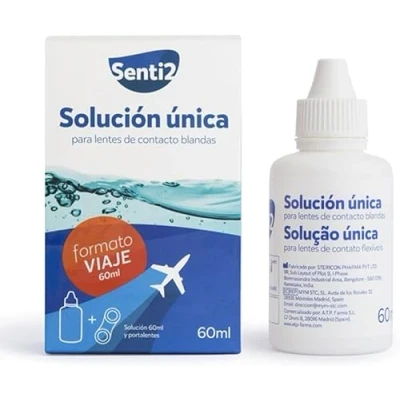 Imagen de Senti2 Solución Única para Lentes de Contacto Blandas 60 ml paquete 3