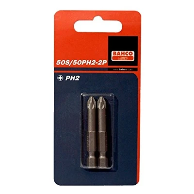 Imagen de Bahco 59S/50PH2 2P Blister De 2 Puntas Standard 1/4&quot; Ph2 50Mm