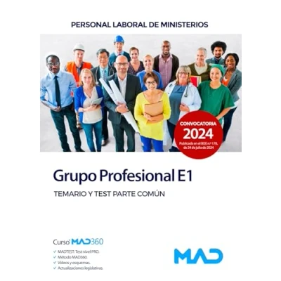 Imagen de Personal Laboral de Ministerios Grupo Profesional E1. Temario y test parte común
