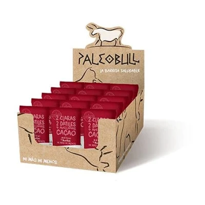 Imagen de Caja 15 barritas energéticas dátiles, avellanas, Reishi y Cacao PaleoBull, 50 g