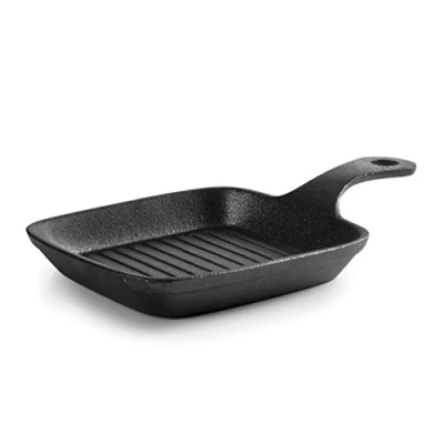 Imagen de Lacor Magma Mini Grill Sin Base, Hierro Fundido, Negro