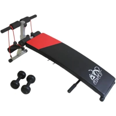 Imagen de banco inclinado para flexiones y sentadillas: ajustable en sentadillas Entrenamiento completo abdominales glúteos
