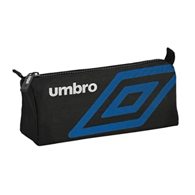Imagen de Safta UMBRO Flash Portatodo con cremallera y compartimiento, Estuche Infantil, Niño, Ideal para Niños de 5 a 14 Años, Cómodo Versátil, Calidad Resistencia, 21x7x8 cm, Color Negro