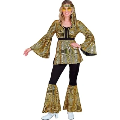 Imagen de WIDMANN MILANO PARTY FASHION Disfraz 70s Groovy Style, Disco Fever, Dancing Queen, Hippie, Schlagermove