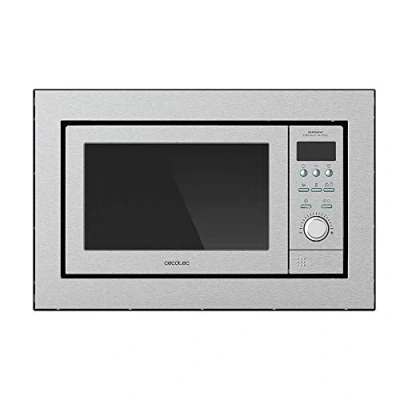 Imagen de Cecotec Microondas encastrable Digital GrandHeat 2500 Built In Steel. 900W, Integrable, 25 Litros, Grill, 10 funciones preconfiguradas, Multicooking, Quick Start