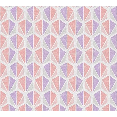 Imagen de A.S. Création Pop Colors pintado grafisch 10, 05 M X 0, 53 Crema Rosa Morado fabricado en Alemania 355982 35598 2, crema, rosa, lila