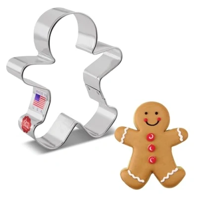 Imagen de Ann Clark Cookie Cutters Cortador de galletas hombre jengibre feliz 10,2 cm