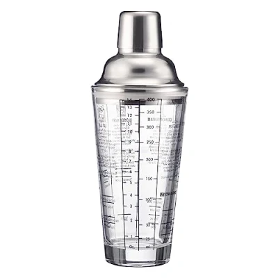 Imagen de Westmark 62882260 Coctelera de Cristal, 400 ml, Sam, Vidrio Soda Cal Acero Inoxidable 18/8 Silicona