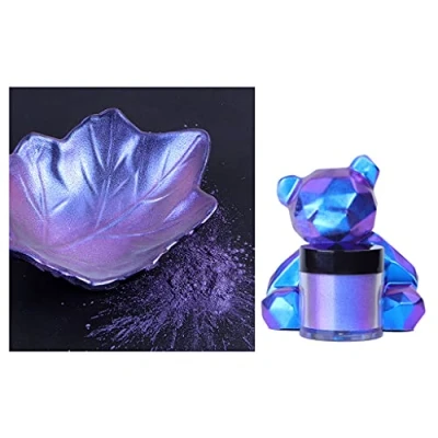 Imagen de PHILSP polvo de mica cambio color camaleón en para resina epoxi pigmento perlas pintar jabón hacer limo polvos multicolor 3