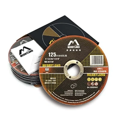 Imagen de Merryland Disco de Corte 125 Metal para Amoladora Angular, X 1,0 22,23 mm 25 Piezas, Acero INOX Hierro, Experto Line E12081042