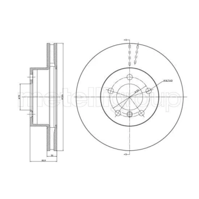 Imagen de Disco de freno METELLI 23 1068C