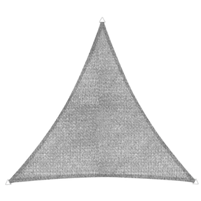 Imagen de Windhager Toldo ELBA, Gris Triangular, Tejido HDPE Recubierto, 3.6 x m, 135 g/m2, Protección Solar Para Terraza, Balcón o Piscina, Incluye Cuerda de Fijación, Resistente a la Rotura, Lavable