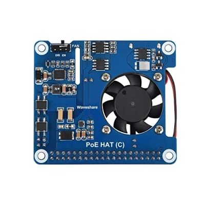 Imagen de Waveshare PoE Hat (C) For Raspberry Pi 3B+/4B, 802.3af/at Power Sourcing Equipment Required
