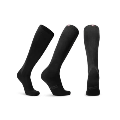Imagen de DANISH ENDURANCE Calcetines de Compresión Algodón Orgánico, Mujer y Hombre, Deporte, Recuperación, 1 Pack Negro 48 51