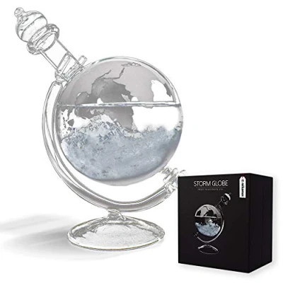 Imagen de Mikamax, Barometer Storm Globe, decoración de Escritorio, transparant, barómetro Vidrio Agua (04290)
