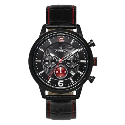 Imagen de ORPHELIA Reloj de Pulsera para Hombre cronógrafo Tempo Black Cuero