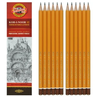 Imagen de Koh I Noor Lápices de grafito (dureza 4B, 12 unidades)