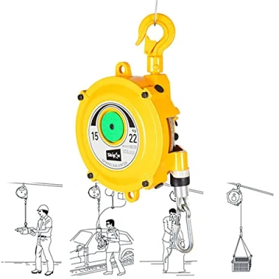 Imagen de Spring Balancer Retráctil, Balanceador de Resorte Portaherramientas para Línea Montaje Colgar y Fijar Herramientas, Audaz Cable Acero 1.5m + Carcasa Acero, Larga Vida Útil