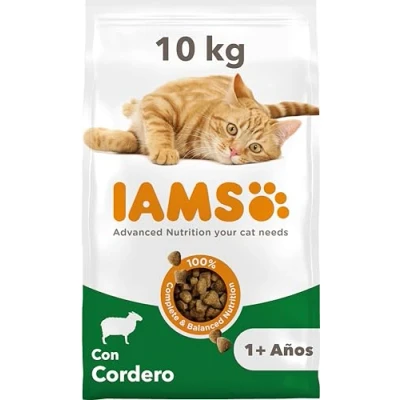 Imagen de IAMS Alimento seco para gatos con cordero, comida seca adultos de más 1 año, 10 kg