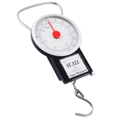 Imagen de Balanza portátil para maletas con gancho, hasta 32 kg
