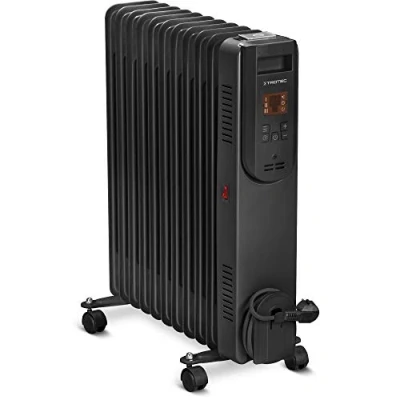 Imagen de TROTEC Radiador de Aceite TRH 25 E, 2.500 W, Control Remoto, Pantalla LCD, Termostato, Radiador, 11 Elementos, 3 Niveles 1.000 1.500 W