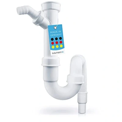 Imagen de Bächlein Sifón Tubular Flexible para Fregadero, Trampa de Olores con Conexión Aparato Simple, G 1 1/2&quot;