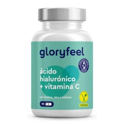 Imagen de Ácido Hialurónico (ActiHyal®) + Vitamina C Biotina Zinc Selenio Materia prima Premium Para un alto grado de pureza (95%) la piel, articulaciones, los huesos y el cabello