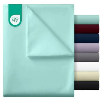 Imagen de Utopia Bedding Sábana Plana Encimera Suave de Microfibra Cepillada (Azul SPA, Cama 180 270 x 290 cm)