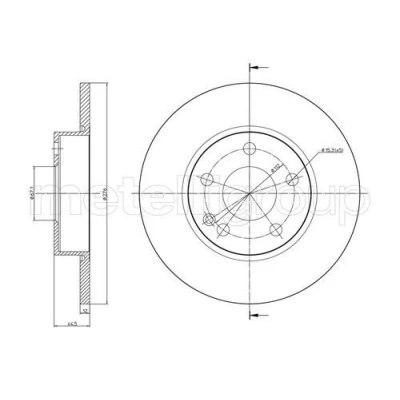 Imagen de Disco de freno METELLI 23 0830C