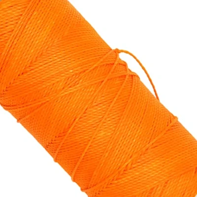 Imagen de Linhasita Bobina hilo encerado 100gr / 170 metros 1 mm de grosor poliester (Naranja Fosforito)